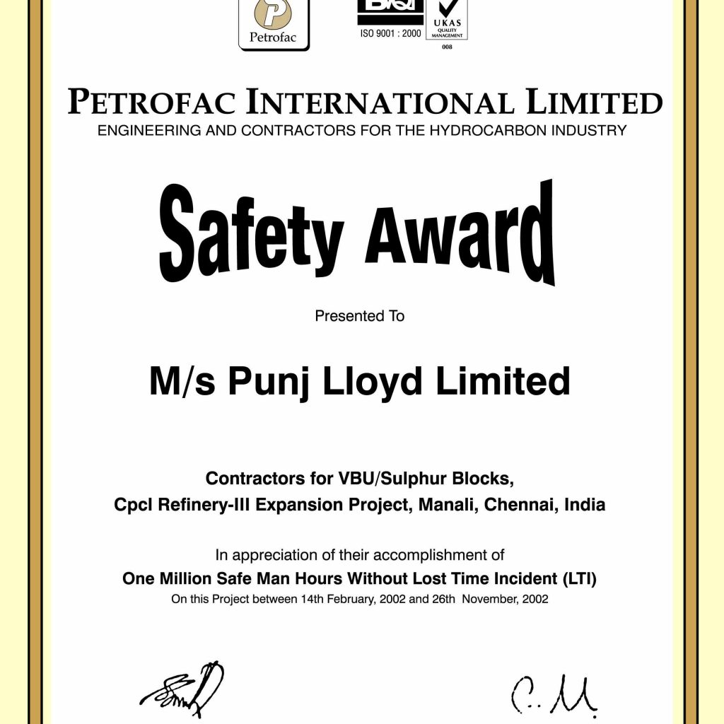 Safety Award Certificate Template Canasbergdorfbibco