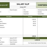 Salary Slip Excel Templates