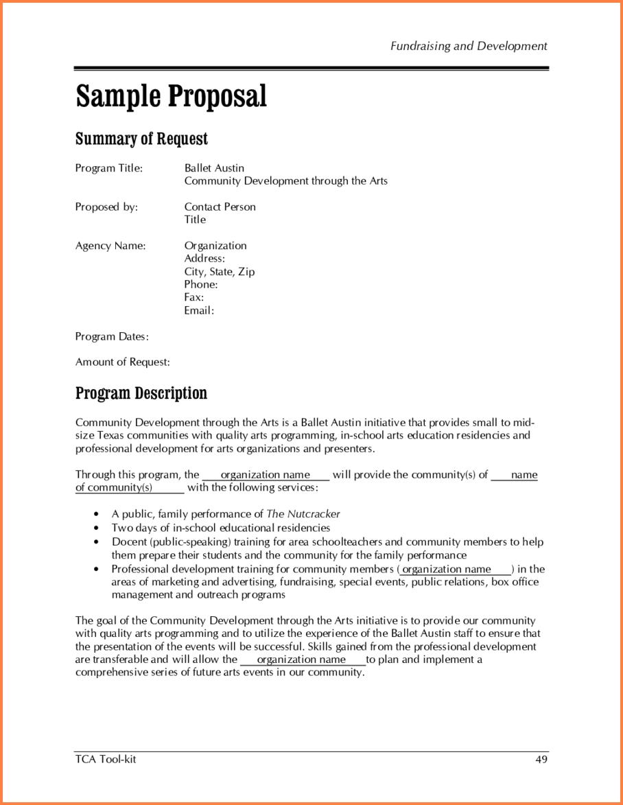 Sample Training Proposal Template Radiodignidad