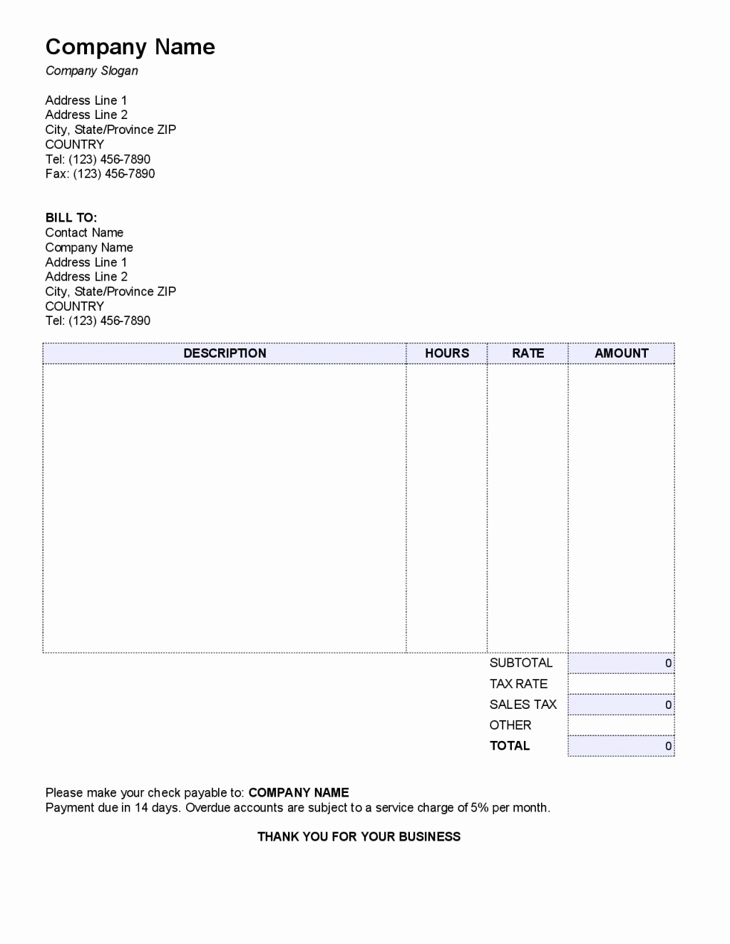 Samples Of Small Business Invoices Sample For Invoice Template Ideas