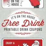 Santa Holiday Drink Ticket Template Christmas Party Holiday