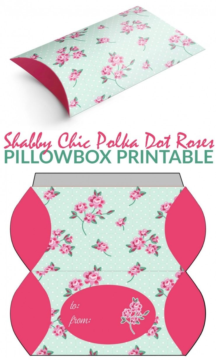 Shab Chic Polka Dot Roses Pillowbox Gifts Pinterest 