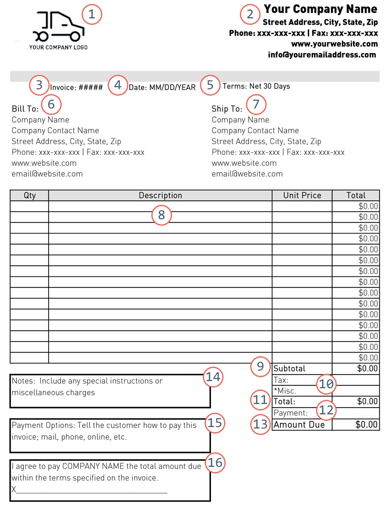 Shipping Invoice Template Download Tci Business Capital 