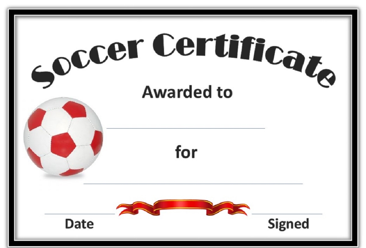 Soccer Award Certificate Templates Canasbergdorfbibco