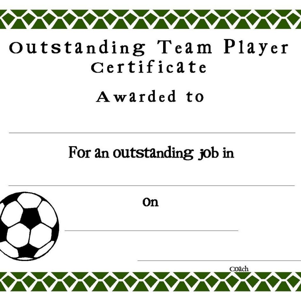 Soccer Award Certificate Templates Canasbergdorfbibco