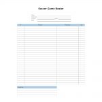 Soccer Game Roster Template Underbergdorfbibco