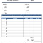 Standard Invoice Templates 20 Results Found