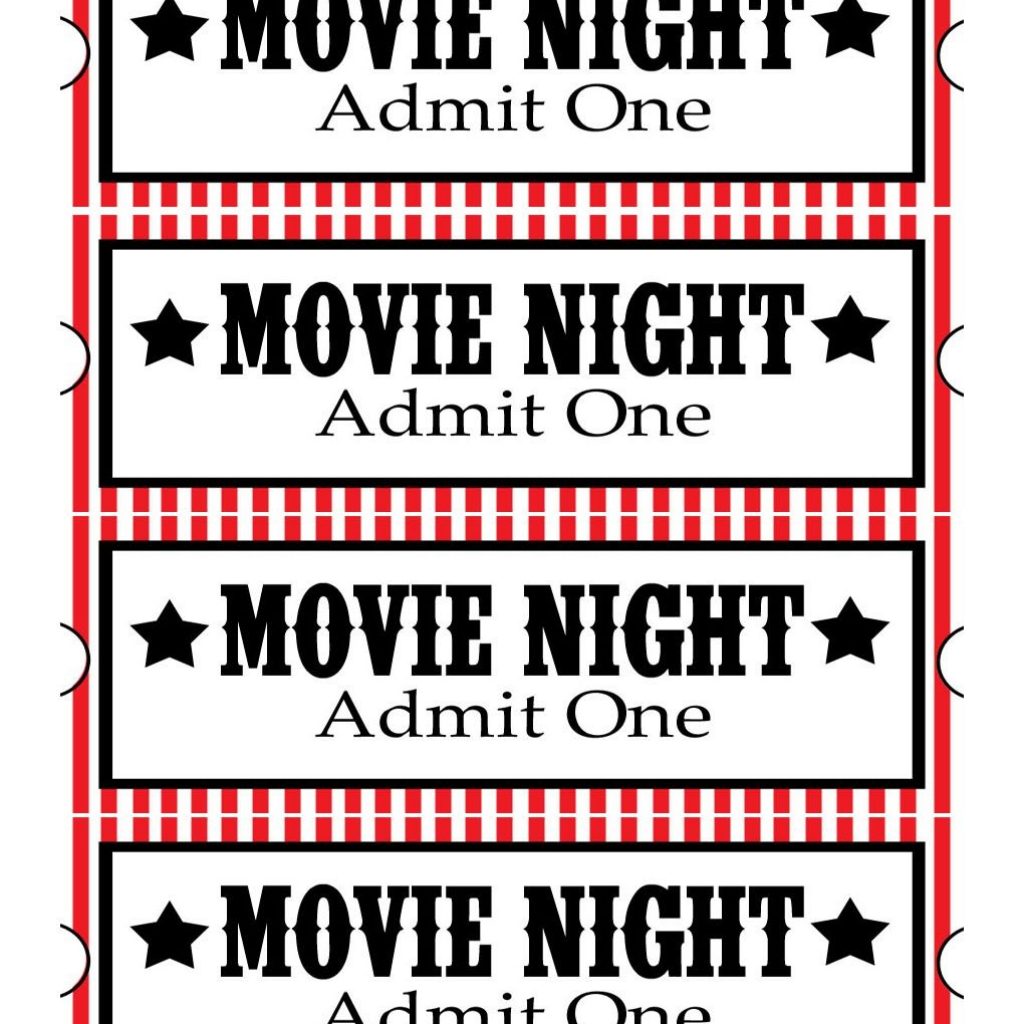 Sweet Daisy Designs Free Printables Home Movie Theatre Night Diy