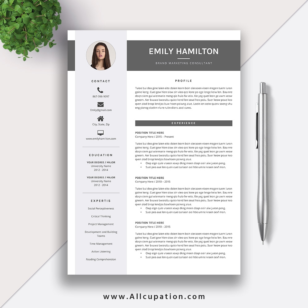 This Eye Catching Editable Word Resume Template For Instant Download 