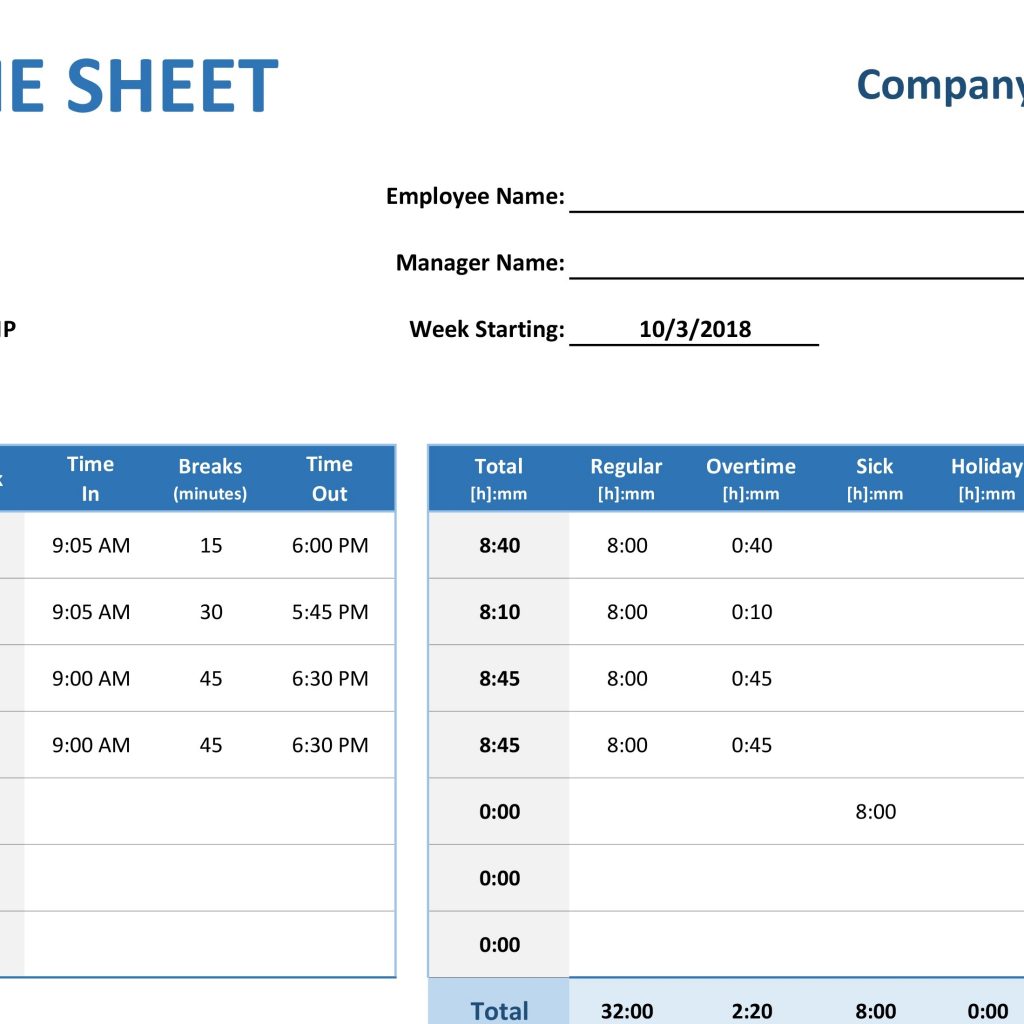 Time Sheet