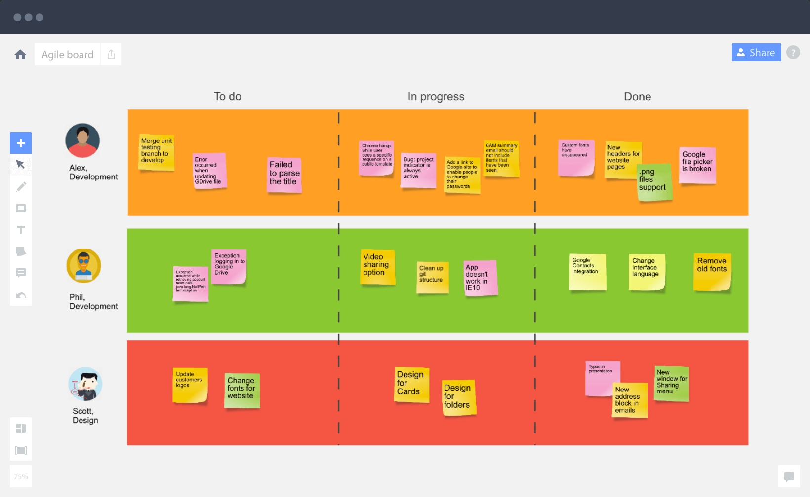 Scrum Task Board Template | Qualads