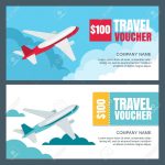 Vector Gift Travel Voucher Template 3d Isometric Illustration