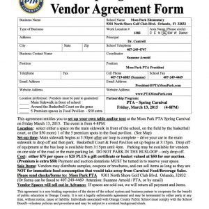 Vendor Agreement Form Ajancicerosco