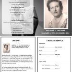 Virgin Mary Memorial Program Funeral Funeral Program Template