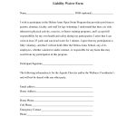 Waiver Of Liability Sample Free Printable Documents Business In