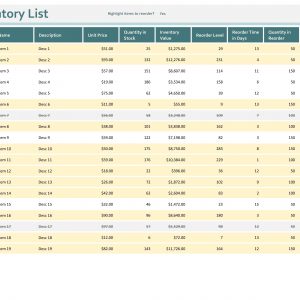 Warehouse Inventory