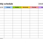 Weekly School Schedule Template Procrastinationproductivity