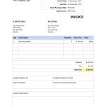 Word Document Invoice Template Blank Invoice Template Word Doc House