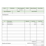 Work Order Template Free Invoice Templates For Excel Pdf