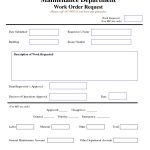 Work Request Form Maintenance Work Order Request Form Work