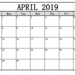 April 2019 Printable Calendar Word April Calendar 2019 Monthly