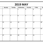 Blank May 2019 Calendar Editable Template Free Printable Calendar