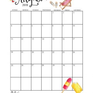 Cute August 2019 Calendar Calendar 2019 August Calendar 2018