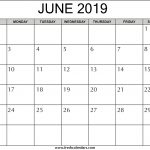 June 2019 Calendar Printable Fresh Calendars