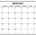 Printable July 2019 Calendar Free Template Free Printable Calendar