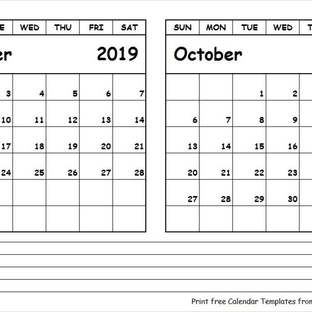 September October 2019 Calendar Printable 2018 Calendar Calendar