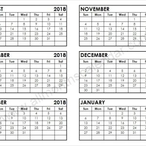 August September October November December 2018 January 2019 Calendar