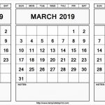 February March April 2019 Calendar February 2019 Printable