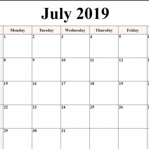 Free Printable July 2019 Calendar Download Free Printable Calendar