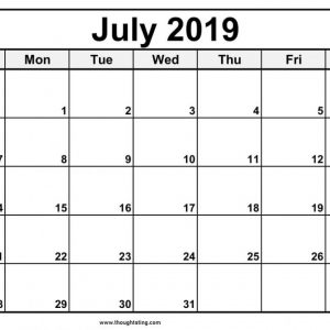 July 2019 Calendar Template Pdf Free Printable Calendar Template