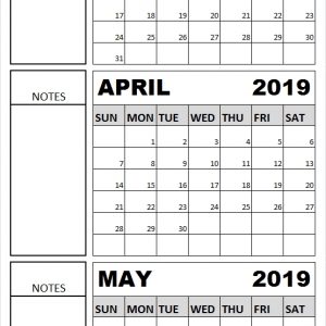 March April May 2019 Calendar Template Free Fresh Calendar