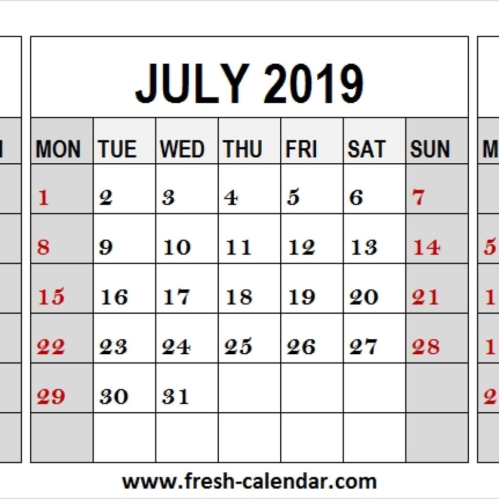 Png Calendar 2019 June July And August Free 2019 Print Calendar