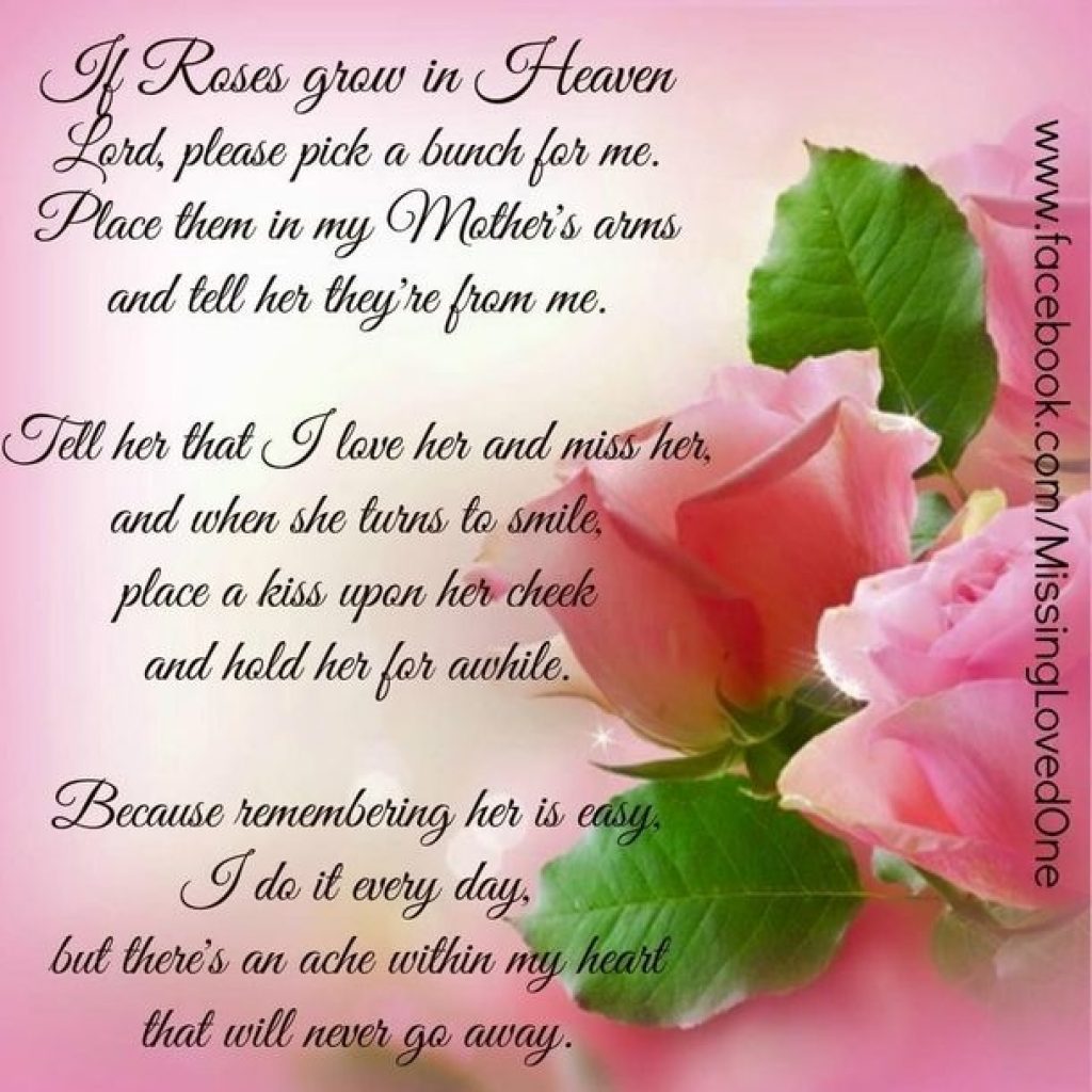 10 Image Quotes For Moms In Heaven On Mothers Day Quotes Mom In