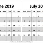 2019 June July Calendar Online Template Fresh Calendar Template 2019