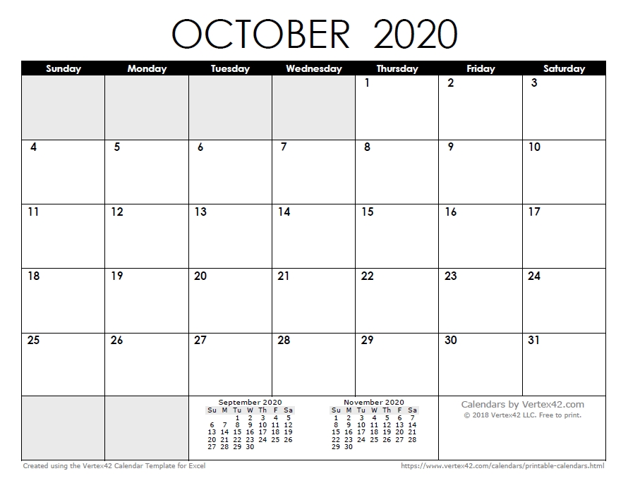 2020 Calendar Templates And Images