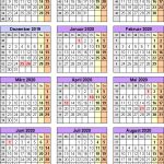 Akademischer Kalender 20192020 Als Excel Vorlagen