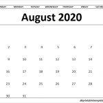 All Printable Template For Month Of August 2020 Free Download