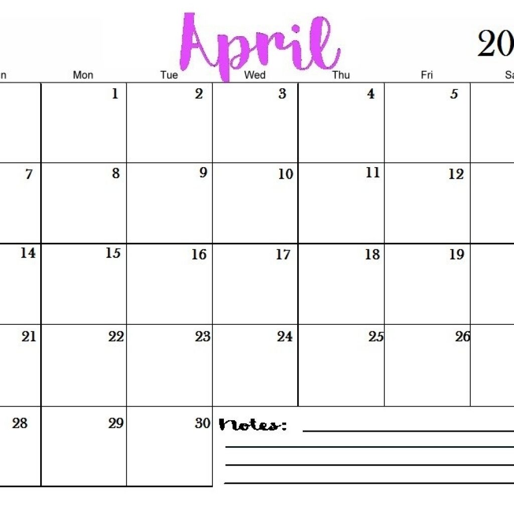 April 2019 Printable Calendar Templates Free Blank Holidays