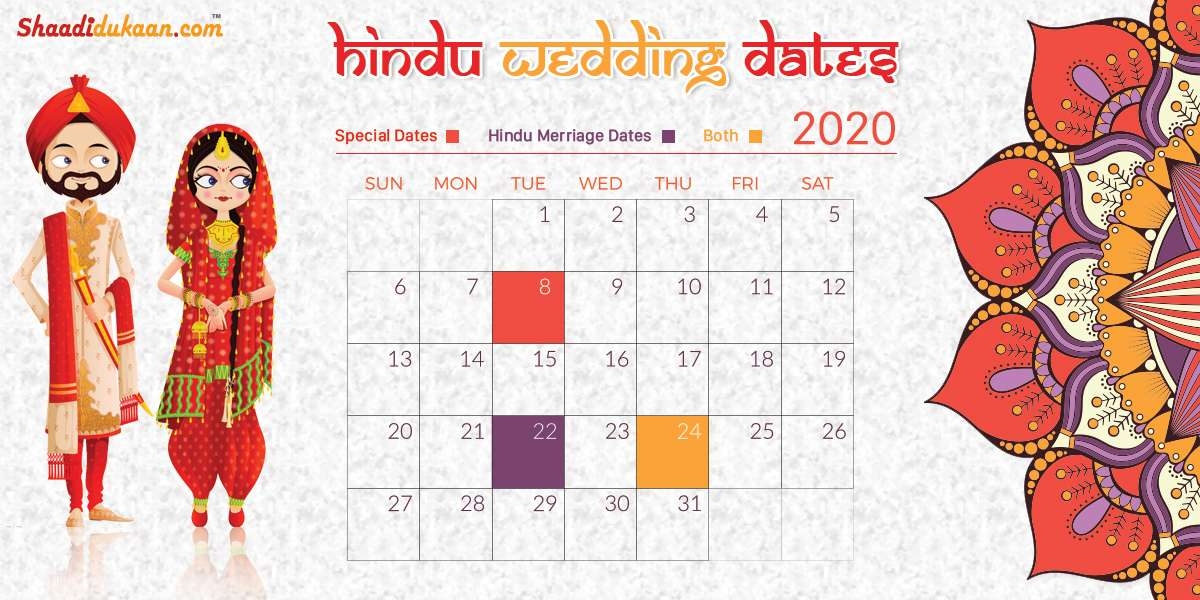 Auspicious Wedding Dates In 2020 Shubh Vivah Muhurat 2020 Hindu