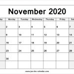 Blank Calendar November 2020 January December Calendar June 2019