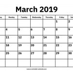 Calendar 2019 March