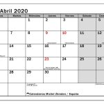 Calendario Abril 2020 Espaa Michel Zbinden Es