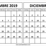 Calendario De Noviembre Y Diciembre De 2019 Calendario En Blanco