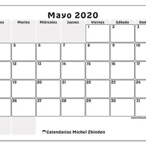 Calendarios Mayo 2020 Ld Michel Zbinden Es