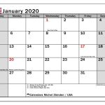 Calendars January 2020 Public Holidays Usa Michel Zbinden En