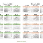 Calendrier 2019 2020 Imprimer